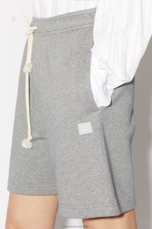 Cotton sweat shorts Unisex Light Grey Melange Acne Studios R66LJ340 Apparel