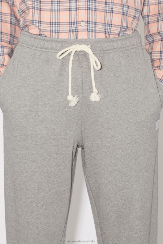 Cotton sweatpants Unisex Light Grey Melange Acne Studios R66LJ1060 Apparel