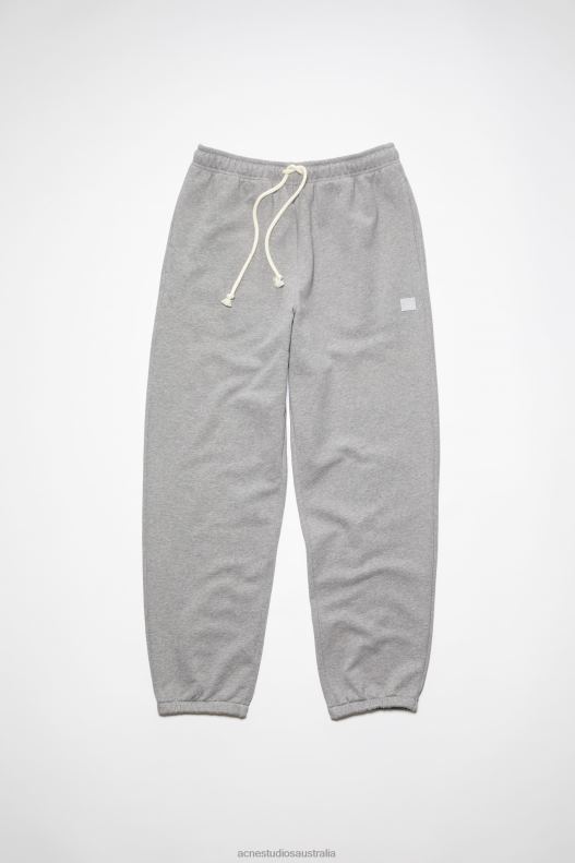 Cotton sweatpants Unisex Light Grey Melange Acne Studios R66LJ1060 Apparel