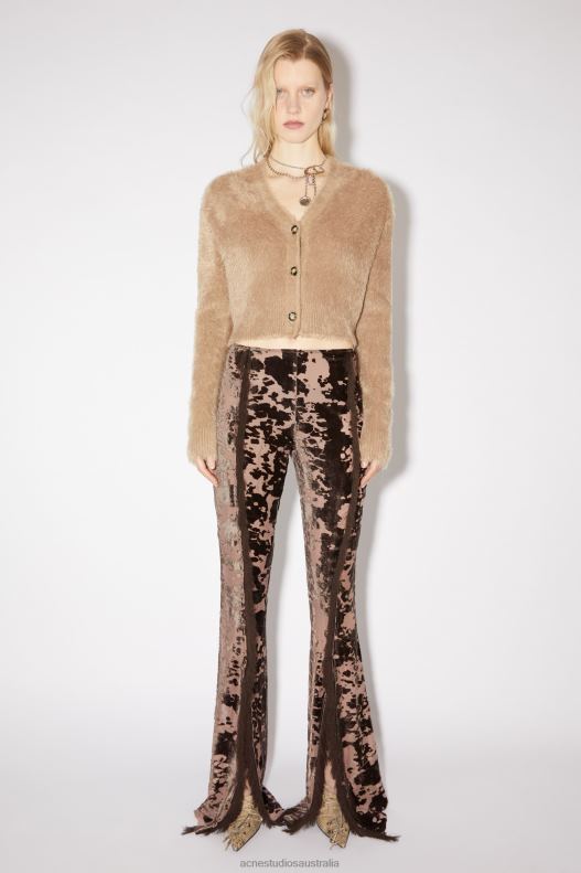 Cow print trousers Runway Show Chocolate Brown Acne Studios R66LJ324 Apparel