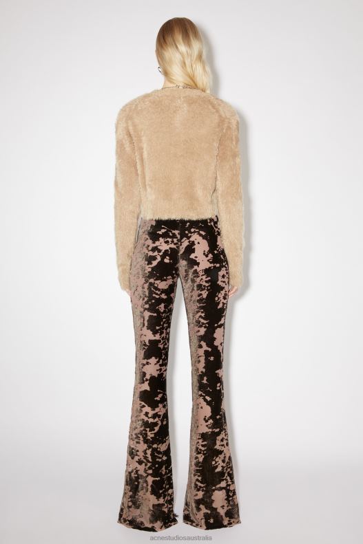 Cow print trousers Runway Show Chocolate Brown Acne Studios R66LJ324 Apparel