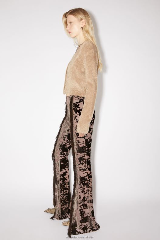 Cow print trousers Runway Show Chocolate Brown Acne Studios R66LJ324 Apparel