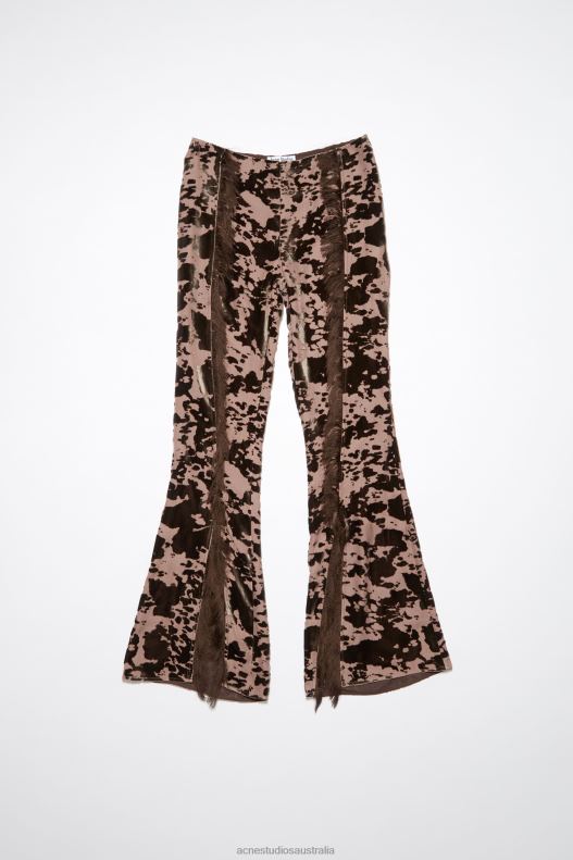 Cow print trousers Runway Show Chocolate Brown Acne Studios R66LJ324 Apparel