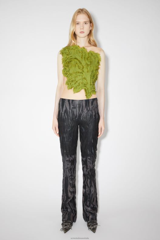 Creased leather trousers Runway Show Black/Beige Acne Studios R66LJ325 Apparel