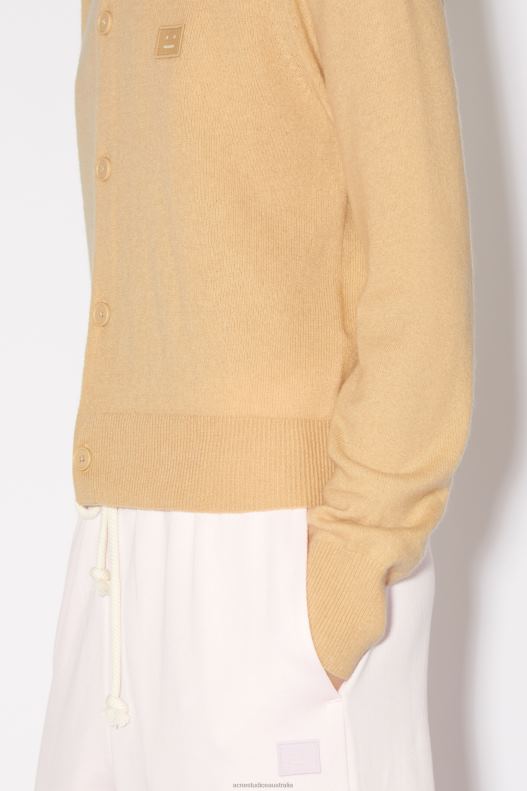 Crew neck cardigan Biscuit Beige Acne Studios R66LJ79 Apparel