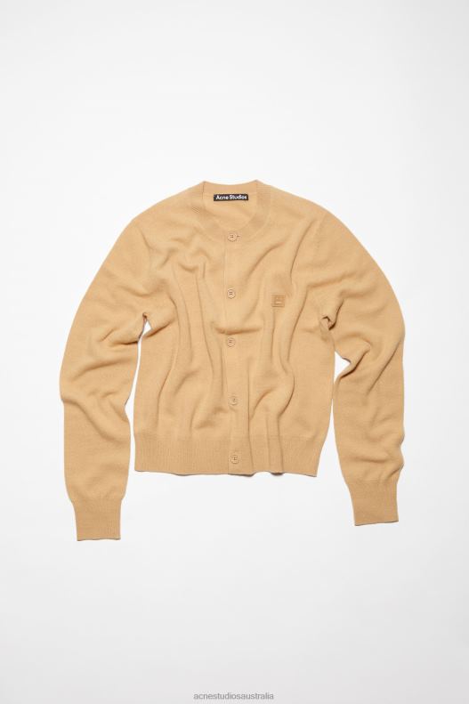 Crew neck cardigan Biscuit Beige Acne Studios R66LJ79 Apparel