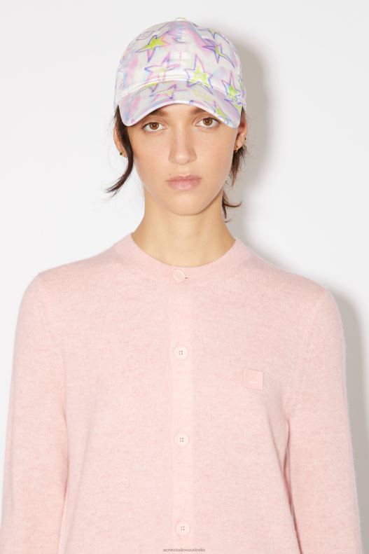 Crew neck cardigan Faded Pink Melange Acne Studios R66LJ90 Apparel