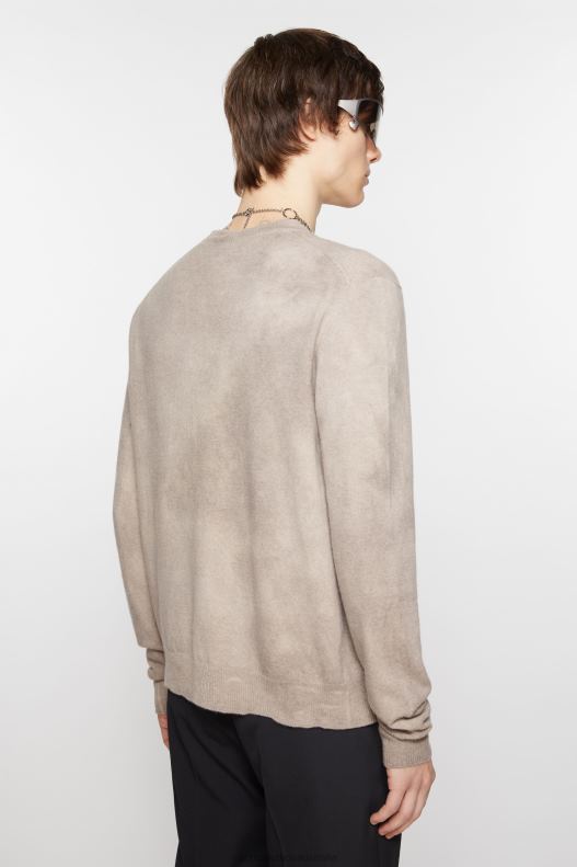 Crew neck cardigan Vintage Beige Acne Studios R66LJ923 Apparel