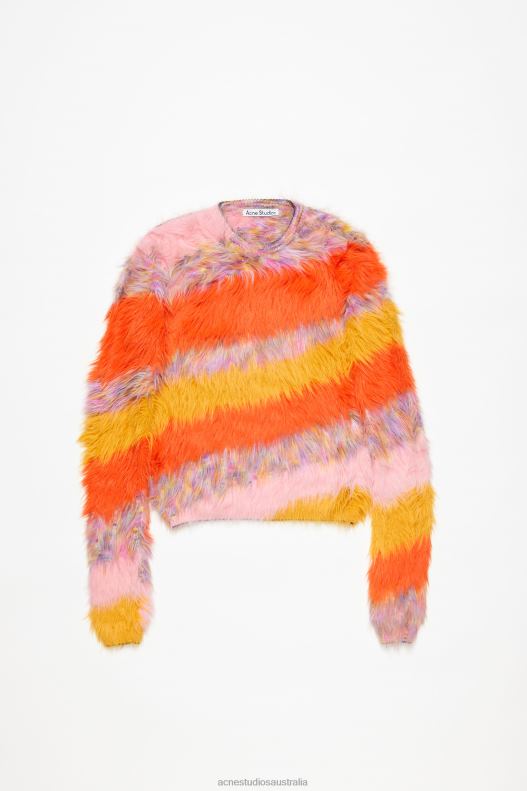 Crew neck jumper Pumpkin Orange/Multi Acne Studios R66LJ925 Apparel