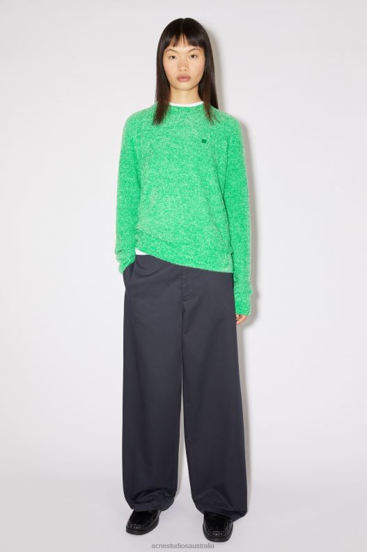 Crew neck knit jumper Unisex Bright Green Acne Studios R66LJ83 Apparel