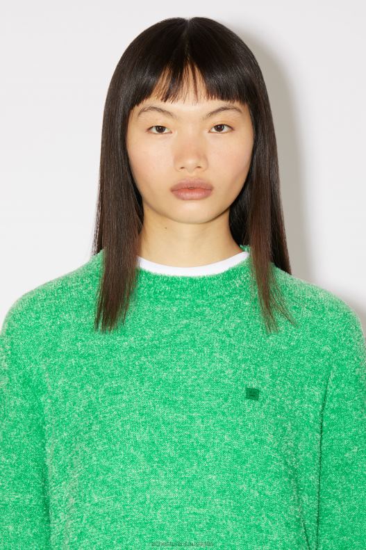 Crew neck knit jumper Unisex Bright Green Acne Studios R66LJ83 Apparel