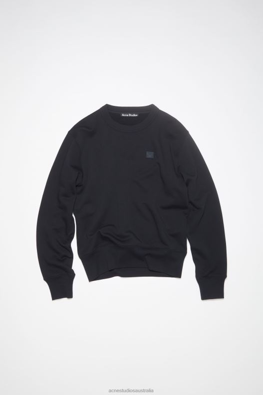 Crew neck sweater - Regular fit Unisex Black Acne Studios R66LJ159 Apparel