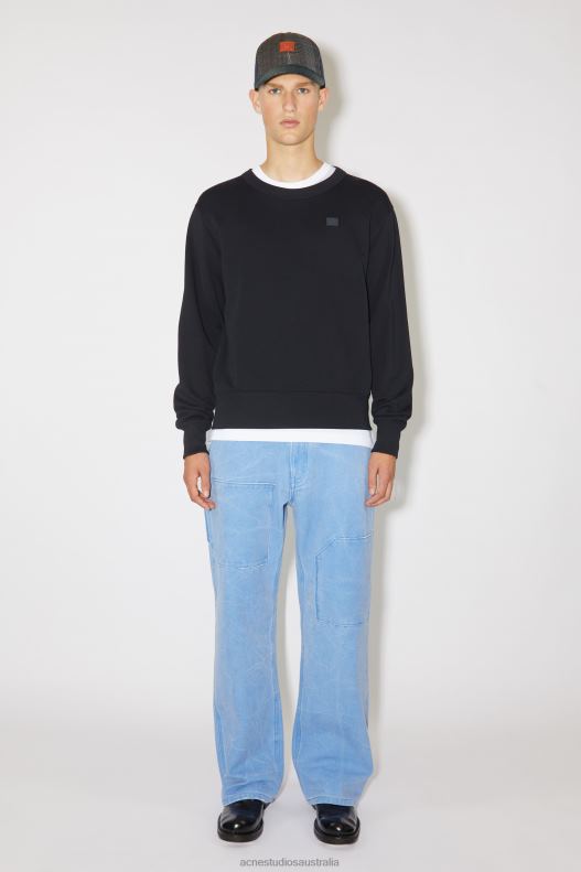 Crew neck sweater - Regular fit Unisex Black Acne Studios R66LJ980 Apparel