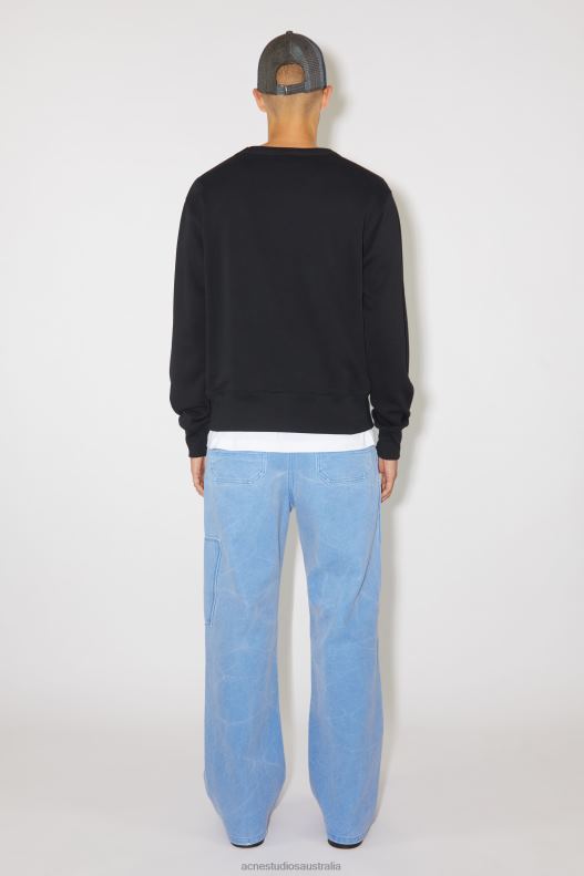 Crew neck sweater - Regular fit Unisex Black Acne Studios R66LJ980 Apparel