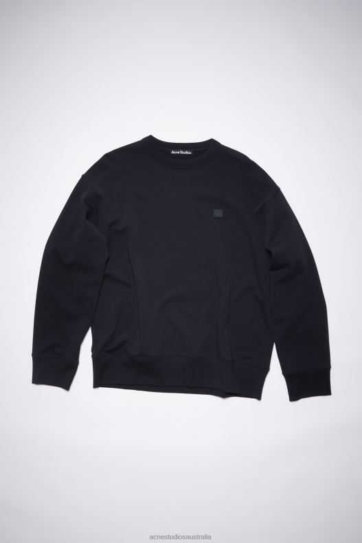 Crew neck sweatshirt - Relaxed fit Unisex Black Acne Studios R66LJ1188 Apparel