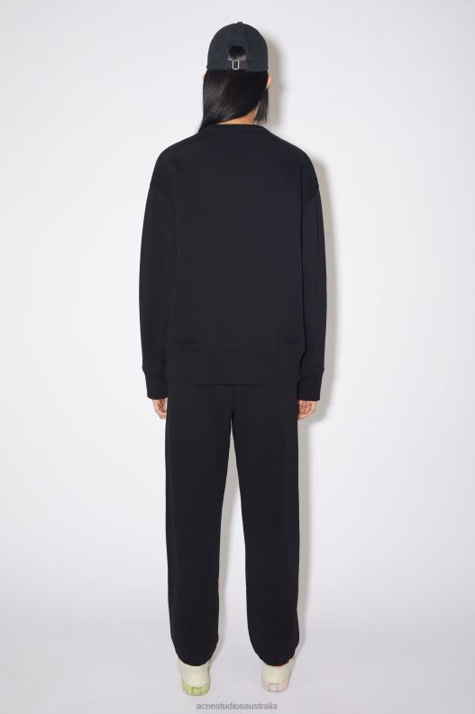 Crew neck sweatshirt - Relaxed fit Unisex Black Acne Studios R66LJ422 Apparel