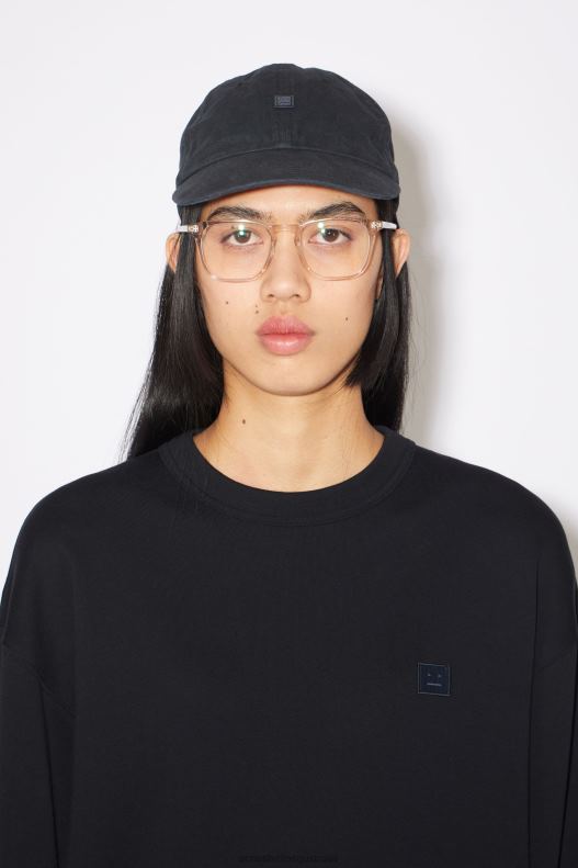 Crew neck sweatshirt - Relaxed fit Unisex Black Acne Studios R66LJ422 Apparel