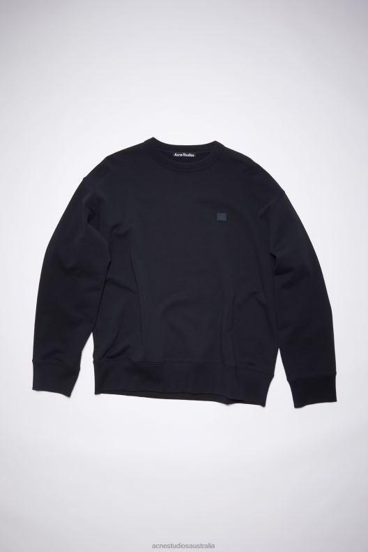 Crew neck sweatshirt - Relaxed fit Unisex Black Acne Studios R66LJ422 Apparel