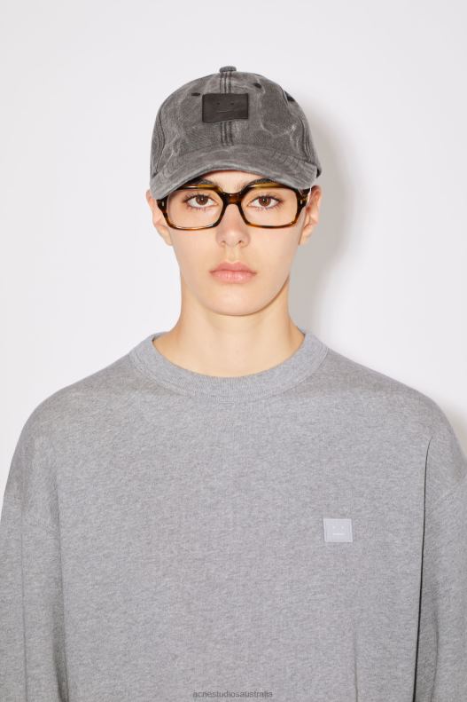 Crew neck sweatshirt - Relaxed fit Unisex Light Grey Melange Acne Studios R66LJ415 Apparel