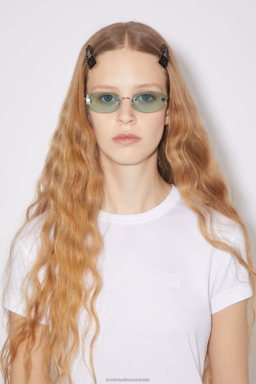 Crew neck t-shirt - Fitted fit Unisex Optic White Acne Studios R66LJ215 Apparel