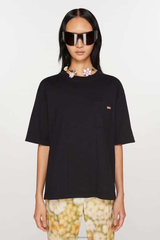 Crew neck t-shirt - Relaxed fit Black Acne Studios R66LJ203 Apparel