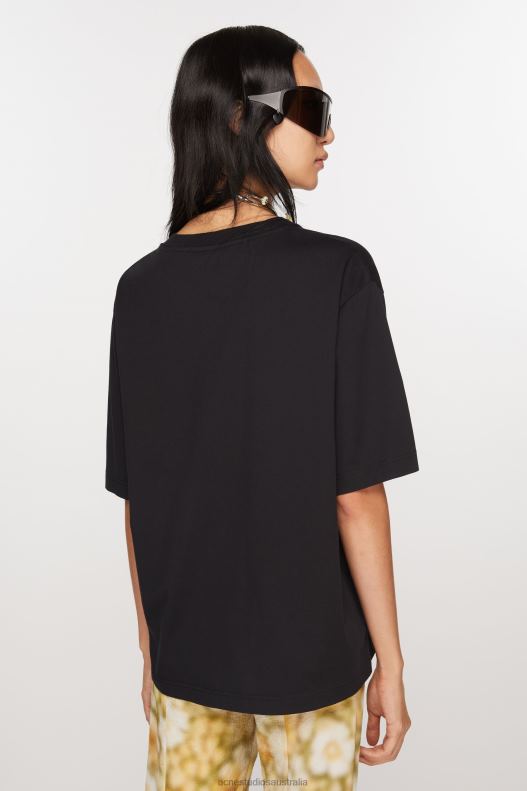 Crew neck t-shirt - Relaxed fit Black Acne Studios R66LJ203 Apparel