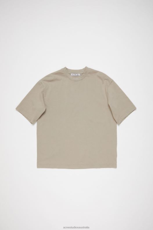 Crew neck t-shirt - Relaxed fit Concrete Grey Acne Studios R66LJ1109 Apparel