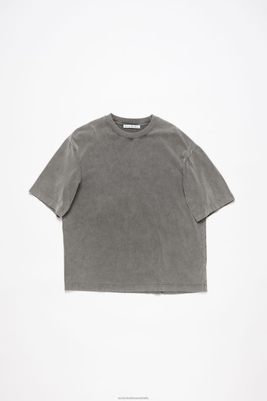 Crew neck t-shirt - Relaxed fit Faded Black Acne Studios R66LJ1016 Apparel