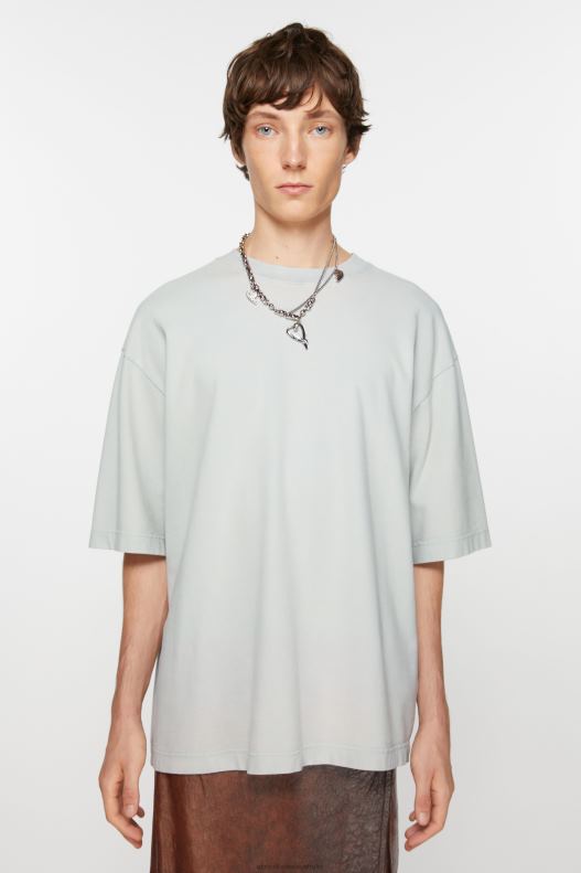 Crew neck t-shirt - Relaxed fit Soft Blue Acne Studios R66LJ1091 Apparel