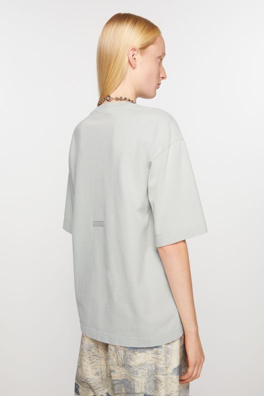 Crew neck t-shirt - Relaxed fit Soft Blue Acne Studios R66LJ360 Apparel