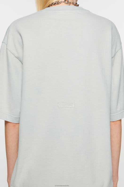 Crew neck t-shirt - Relaxed fit Soft Blue Acne Studios R66LJ360 Apparel