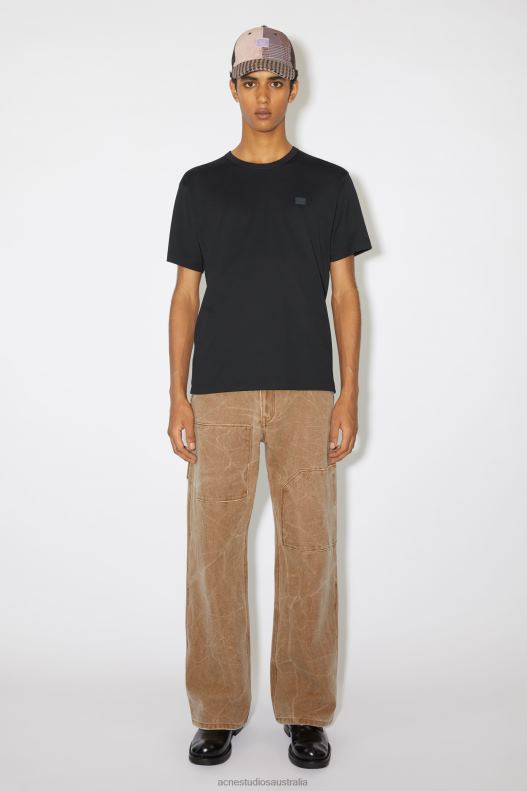 Crew neck t-shirt- Regular fit Unisex Black Acne Studios R66LJ1024 Apparel