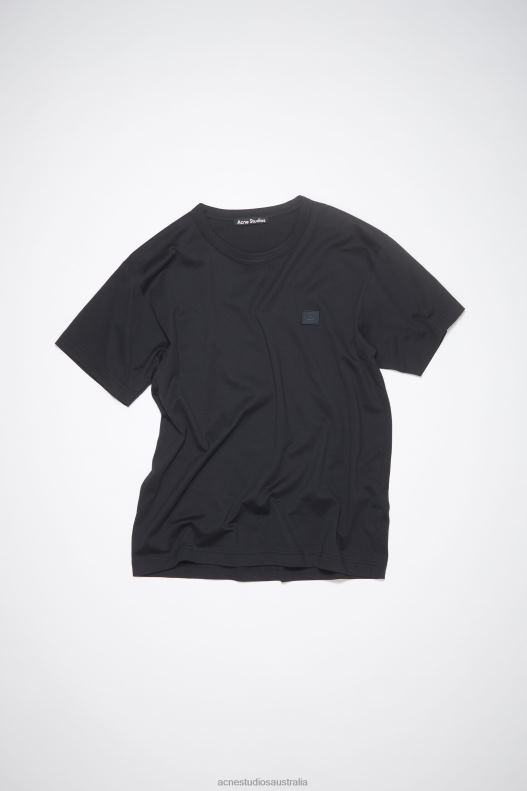 Crew neck t-shirt- Regular fit Unisex Black Acne Studios R66LJ1024 Apparel