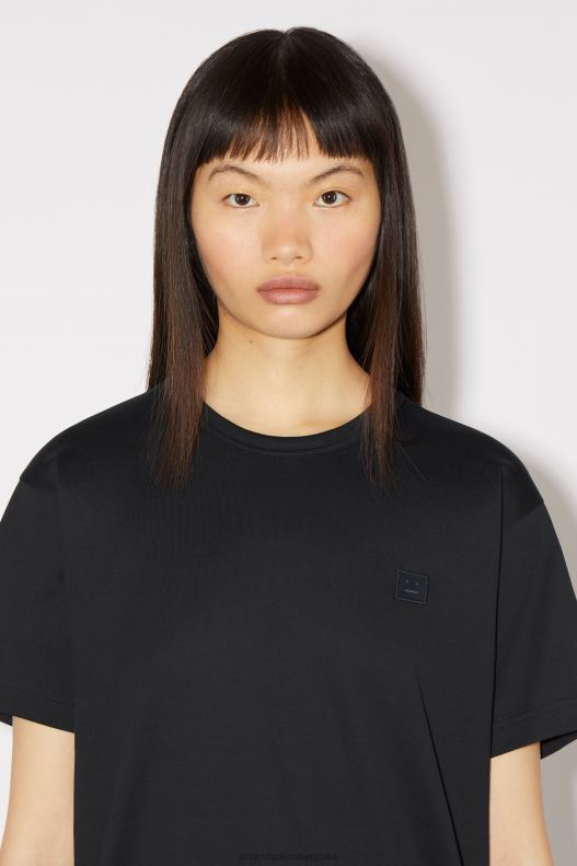 Crew neck t-shirt- Regular fit Unisex Black Acne Studios R66LJ207 Apparel