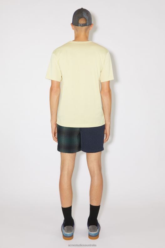 Crew neck t-shirt- Regular fit Unisex Sand/Green Acne Studios R66LJ1133 Apparel