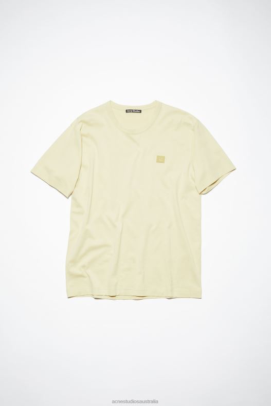 Crew neck t-shirt- Regular fit Unisex Sand/Green Acne Studios R66LJ1133 Apparel