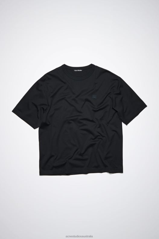 Crew neck t-shirt- Relaxed fit Unisex Black Acne Studios R66LJ216 Apparel