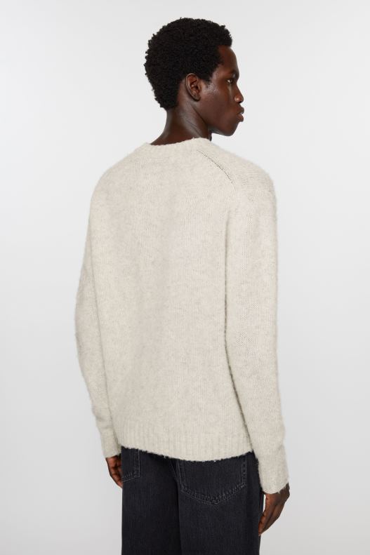 Crew neck wool jumper Light Grey Melange Acne Studios R66LJ1094 Apparel