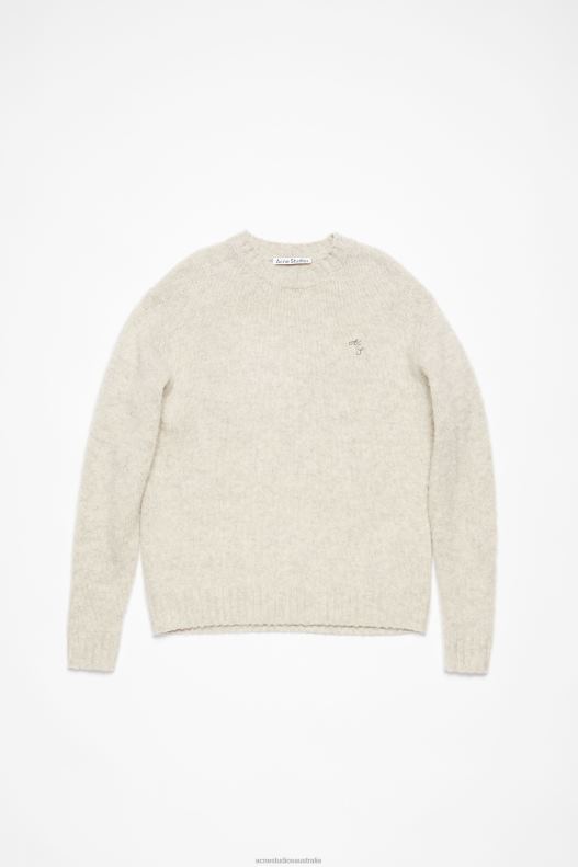 Crew neck wool jumper Light Grey Melange Acne Studios R66LJ1094 Apparel