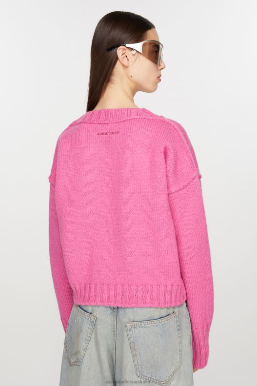 Crew neck wool jumper Pink Acne Studios R66LJ71 Apparel