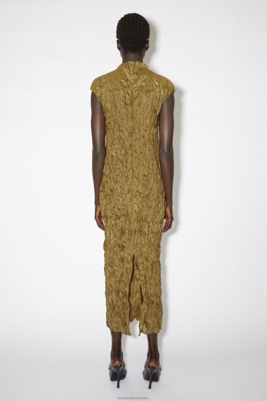 Crinkled dress Runway Show Seaweed Green Acne Studios R66LJ274 Apparel