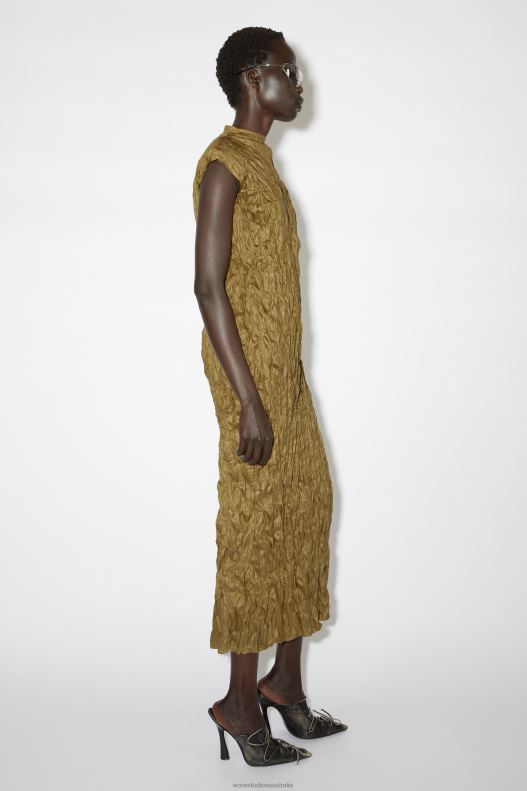 Crinkled dress Runway Show Seaweed Green Acne Studios R66LJ274 Apparel