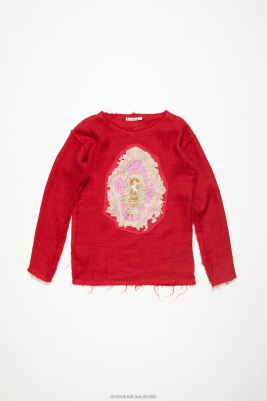 Crinkled sweater Red Acne Studios R66LJ997 Apparel