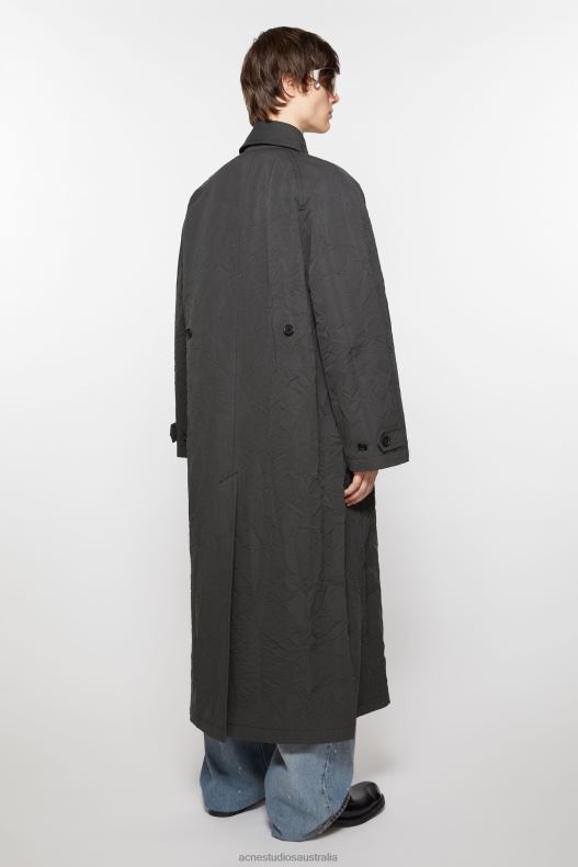 Crinkled trench coat Dark Grey Acne Studios R66LJ891 Apparel