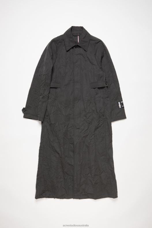 Crinkled trench coat Dark Grey Acne Studios R66LJ891 Apparel