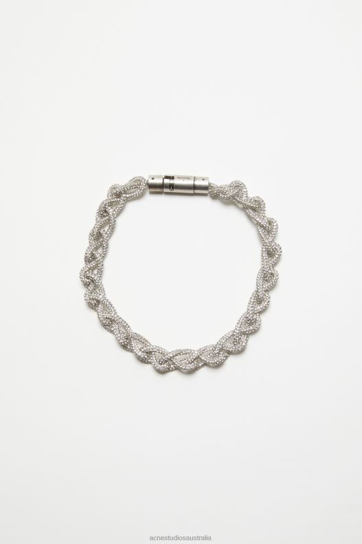 Crystal cord necklace Antique Silver Acne Studios R66LJ647 Accessories