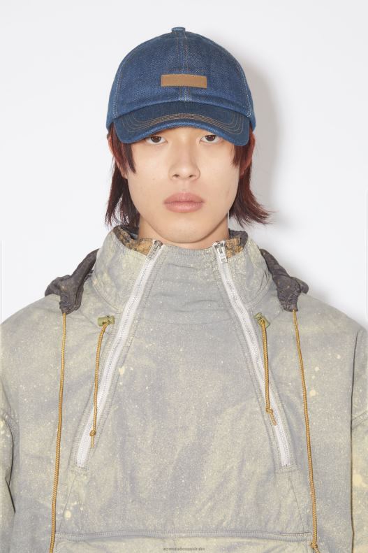 Denim baseball cap Indigo Blue Acne Studios R66LJ532 Accessories