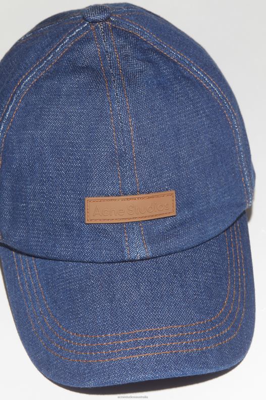 Denim baseball cap Indigo Blue Acne Studios R66LJ532 Accessories