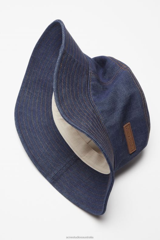 Denim bucket hat Indigo Blue Acne Studios R66LJ531 Accessories