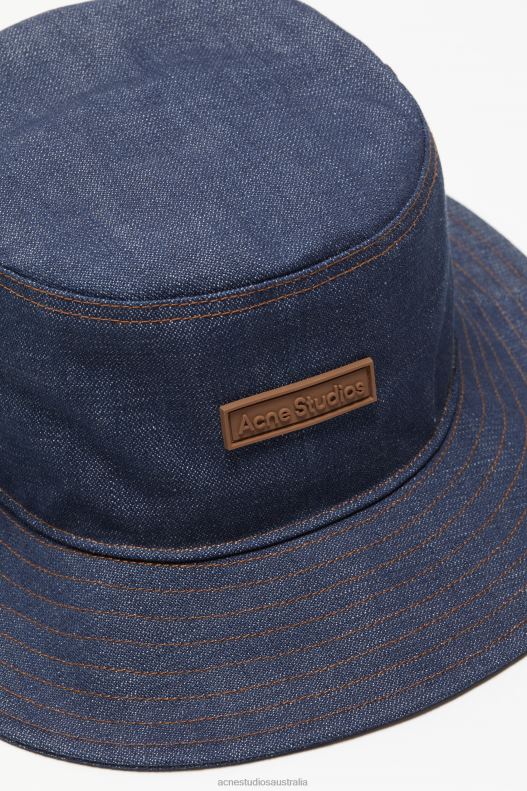 Denim bucket hat Indigo Blue Acne Studios R66LJ531 Accessories